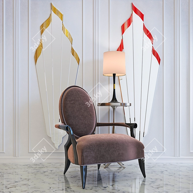Elegant Christopher Guy Interior Set 3D model image 1