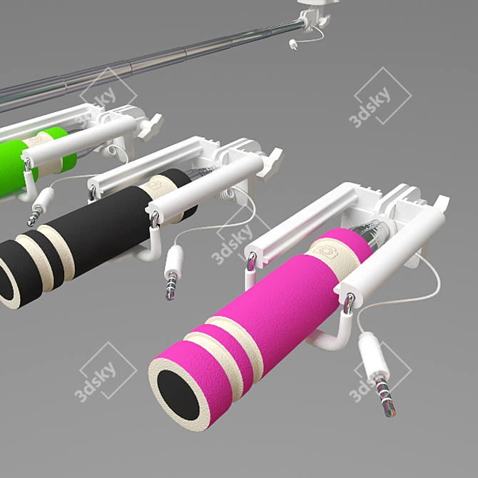 Mini Monopod: Compact Stick Selfie Stick 3D model image 2