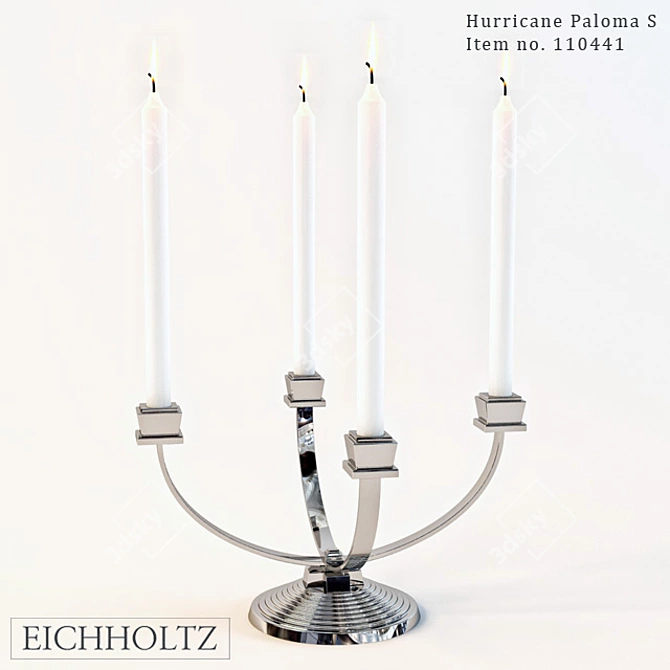 Elegant Bonnet Candle Holder 3D model image 1