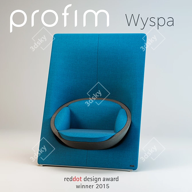 Modern 2-Seater Office Sofa: Wyspa 12 3D model image 1