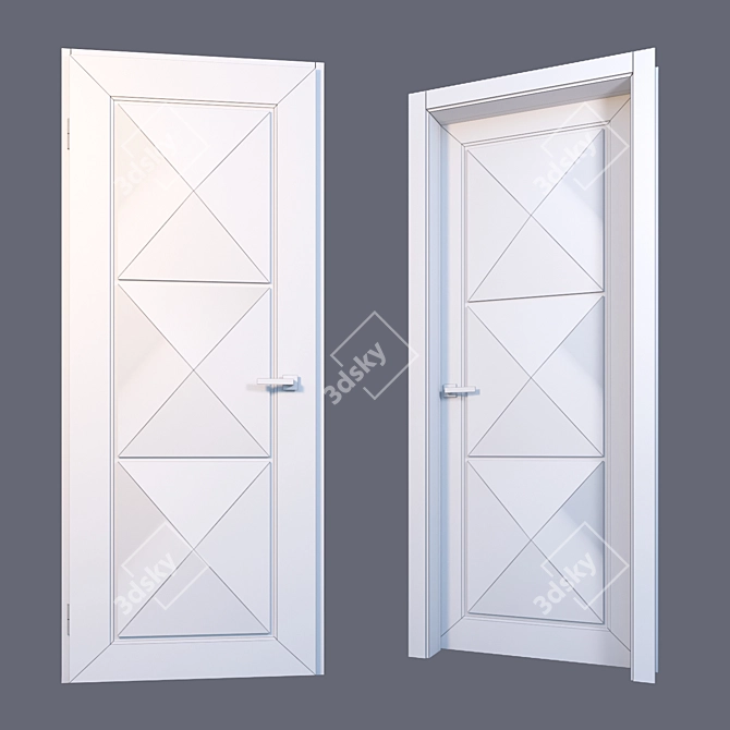 Custom-made Wooden Door 3D model image 2