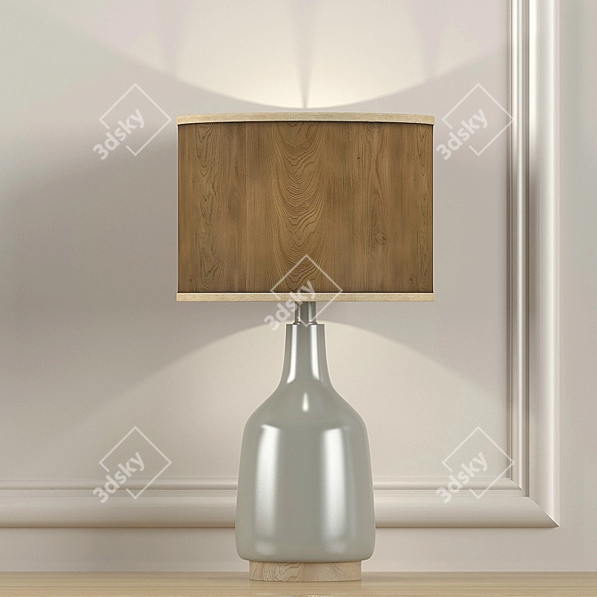 Modern Silver Floor Lamp 3D model image 1