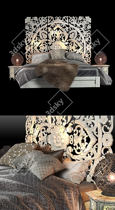 Oriental Dream Bed 3D model image 2