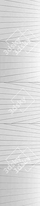 5-Piece White Wood Panel Collection 3D model image 3