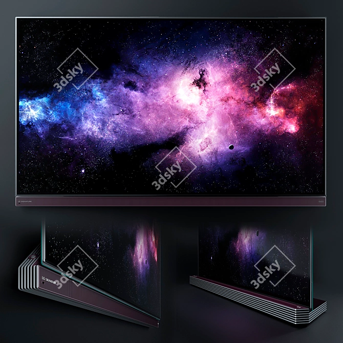 LG OLED65G6V: Flagship 3D OLED TV 3D model image 2