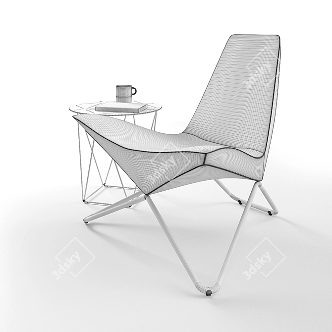 Sleek and Stylish MYchair 3D model image 3
