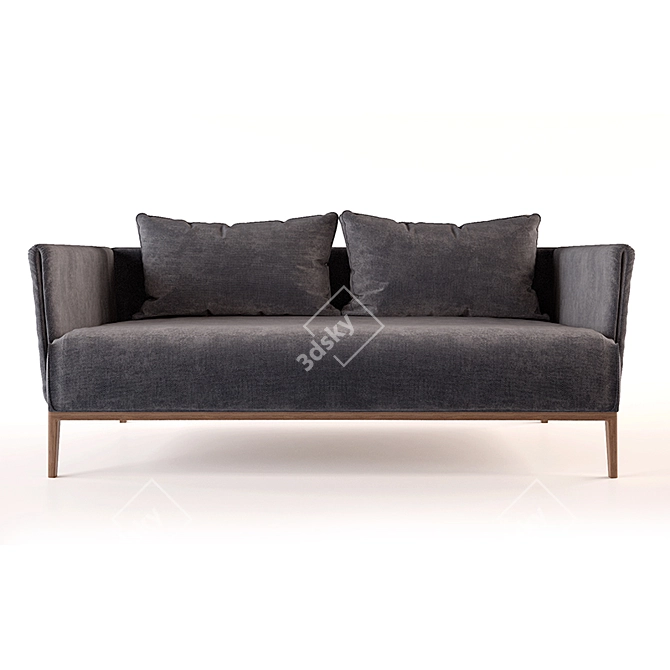 Allora 2-Seater Sofa: Gruene Erde 3D model image 1