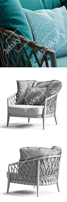 Elegant B&B Italia ERICA Armchair 3D model image 3