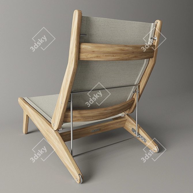 Gloster Reclining Chair - Ultimate Comfort and Style 3D model image 2