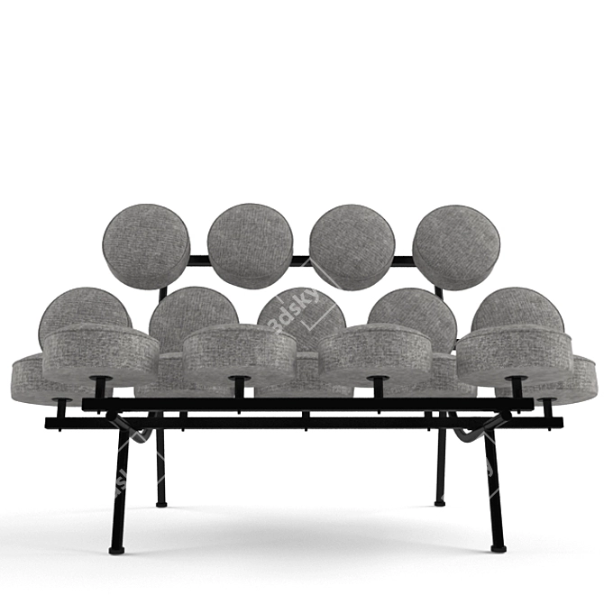 Vitra Marshmallow Sofa: Iconic Design 3D model image 2