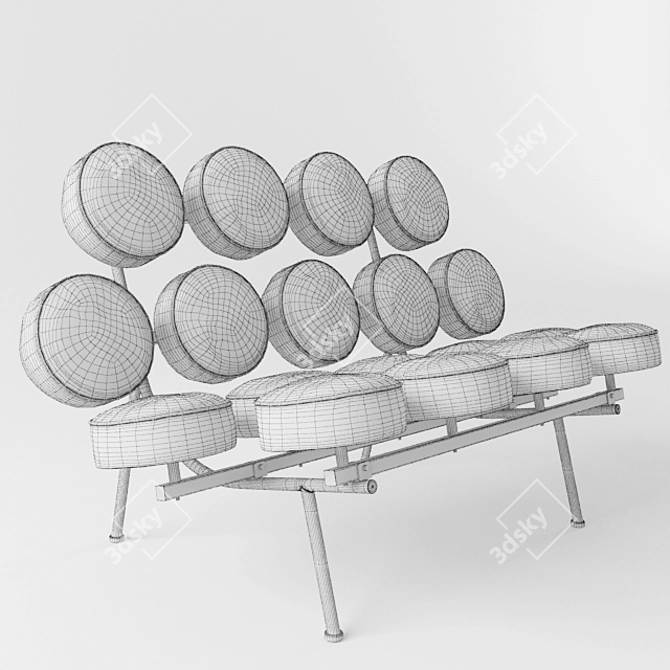 Vitra Marshmallow Sofa: Iconic Design 3D model image 3