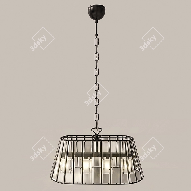 Cremasco Art 2090 Glass Chandelier 3D model image 2
