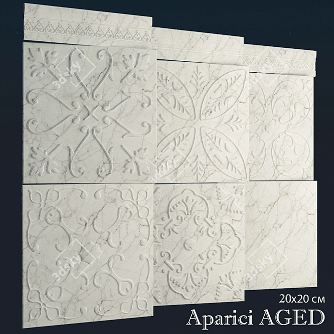 Aparici Aged Ceramic Tiles - Elegant and Timeless. 3D model image 1