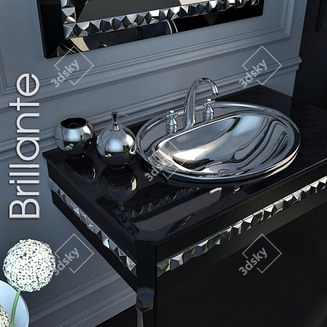 Brillante Bathroom Furniture Set 3D model image 3