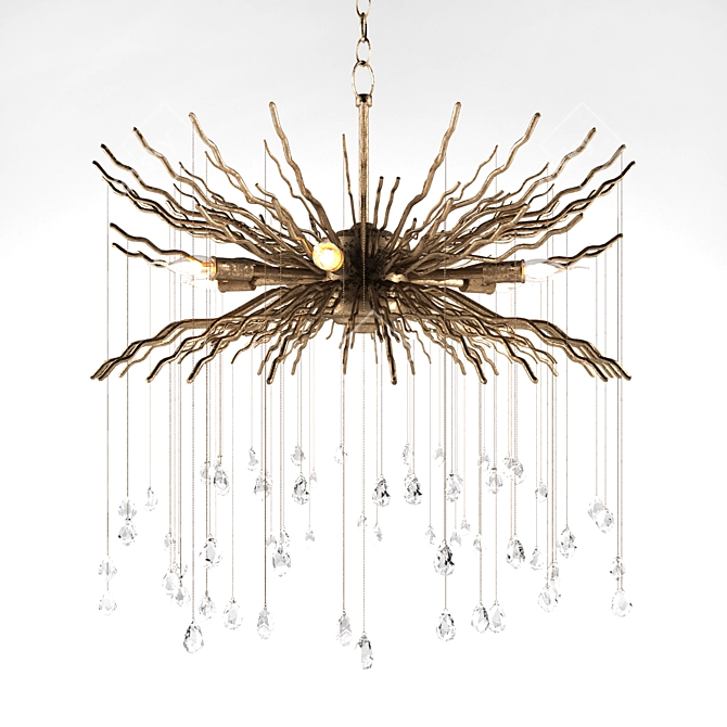 Elegant Fen Chandelier 3D model image 1