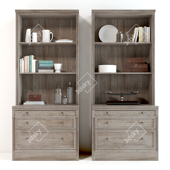 Pottery Barn Livingstone Wall Suite: 3D Elegance for Your Space 3D model image 2