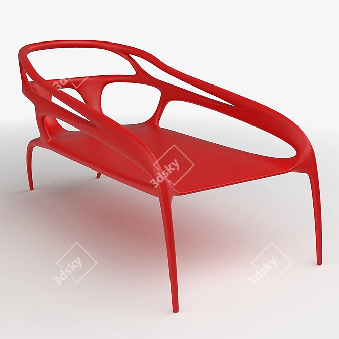 EcoPlastic Sunbed 3D model image 1