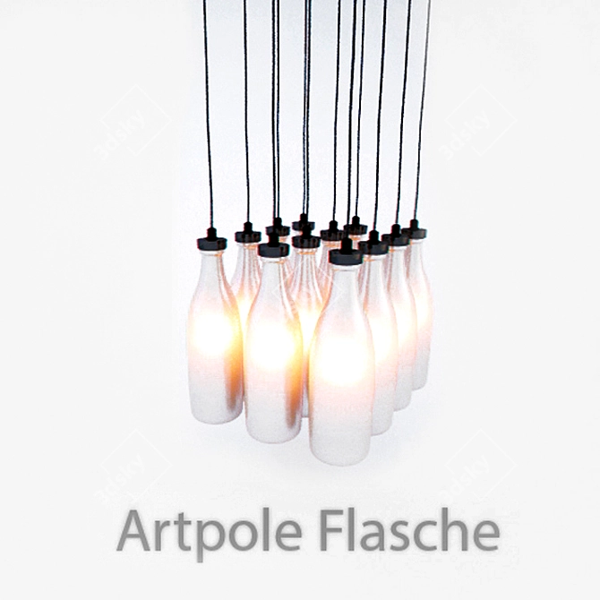 Elegant Artpole Flasche Chandelier 3D model image 1