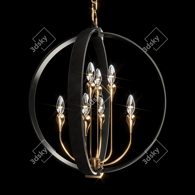Hudson Valley Dresden Chandelier 3D model image 1