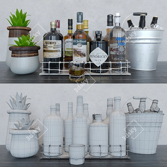 Ultimate Cocktail Bar Set 3D model image 1