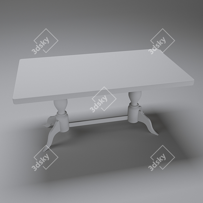 Natural Wood Table: Corona Render - 3dsMax 2013+, fbx, obj 3D model image 2