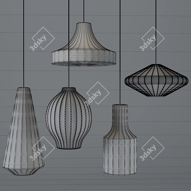 Maxim Cocoon Pendant Light 3D model image 2