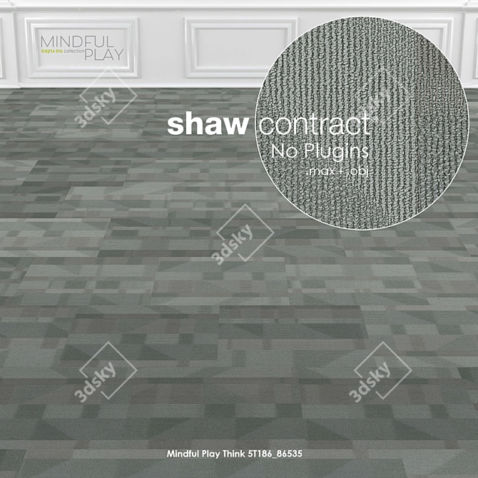 Mindful Play Think: Shaw Carpet Tiles 3D model image 1