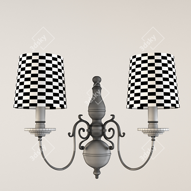 Chelsom Flemish Fl Bra - Elegant Lighting 3D model image 2