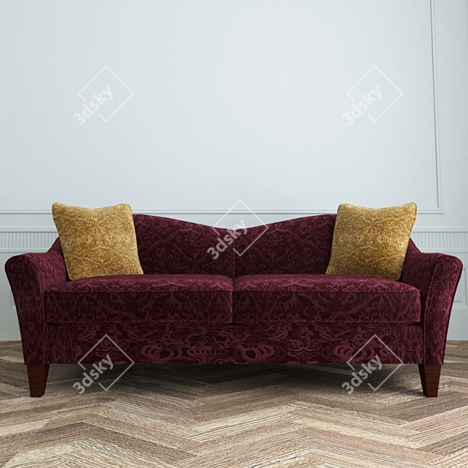 Elegant Demi Sofa: Stylish Comfort 3D model image 2