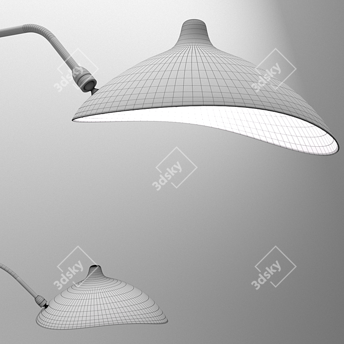 Contemporary Rotating Loft Sconce 3D model image 3