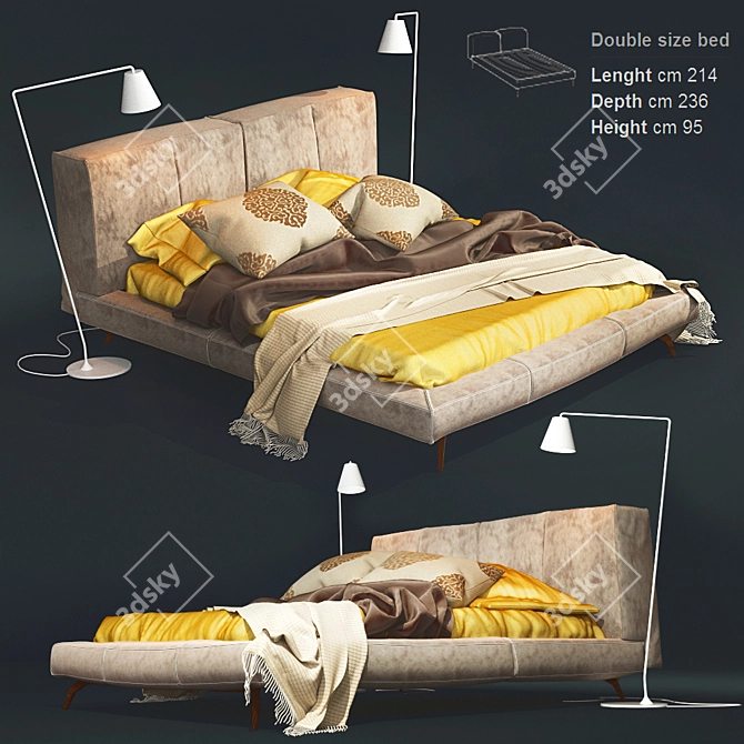 Modern Italian Bed: Ditre Italia Sound 3D model image 1