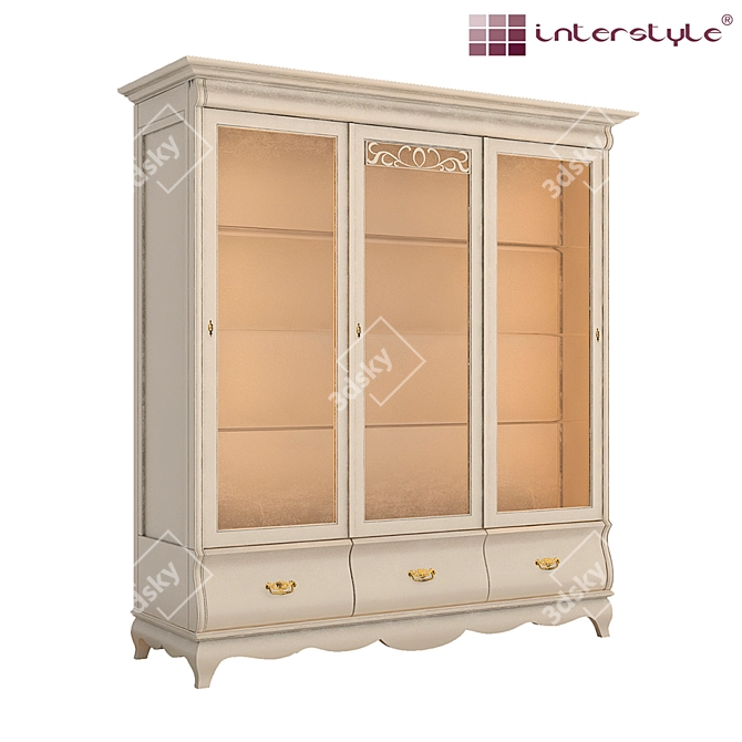 Antique Showcase: Madeira Interstyle 3D model image 1