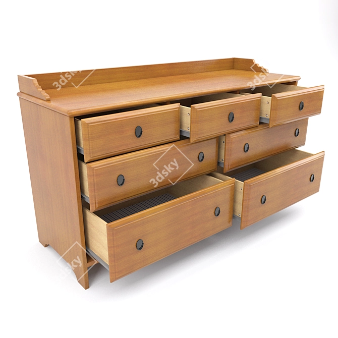 Elegant IKEA Leksvik Com-mode 3D model image 1