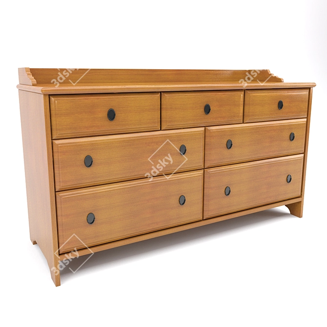 Elegant IKEA Leksvik Com-mode 3D model image 2