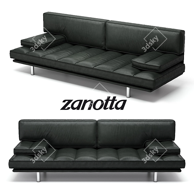 Milano Sofa: Modern, Stylish, and Comfortable 3D model image 1