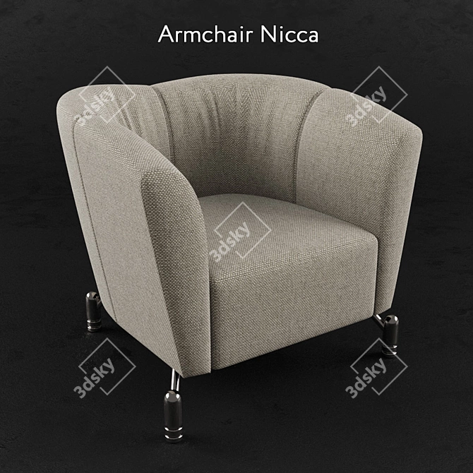 Modern Nicca Armchair 3D model image 1