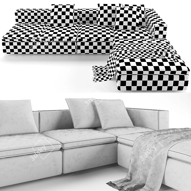 Bonaldo Land Sofa: Modern and Elegant Comfort 3D model image 3