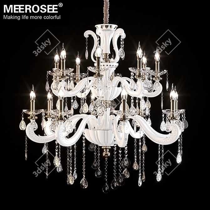 Elegant MEEROSEE Chandelier 3D model image 1