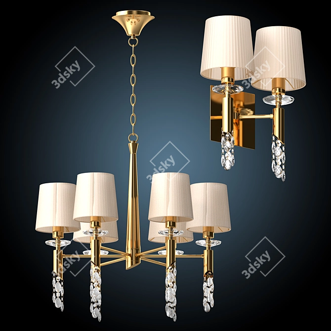 Elegant Tiffany Lighting Collection 3D model image 1