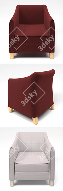 Cozy Comfort Armchair 3D model image 2