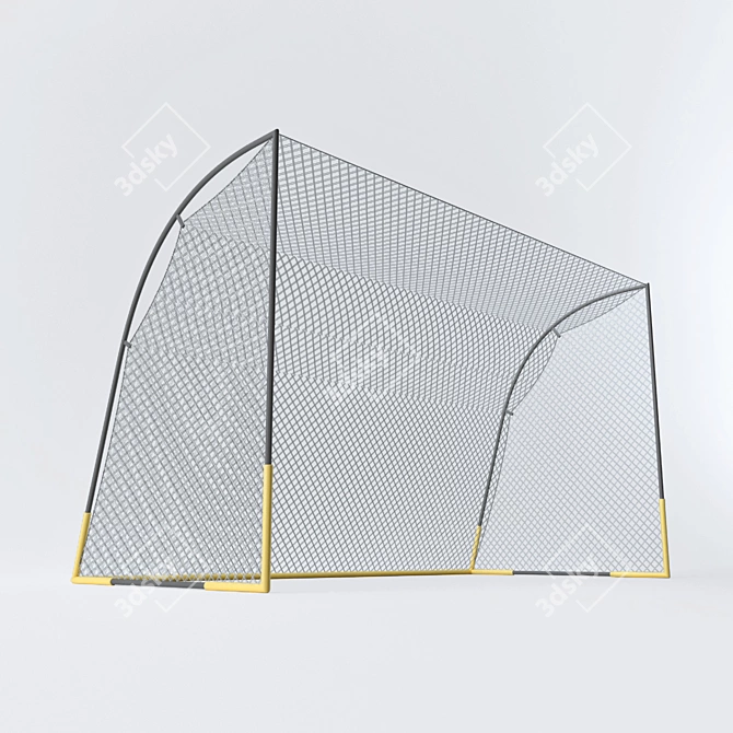 Portable Football Goal: Easy Setup & Storage 3D model image 1