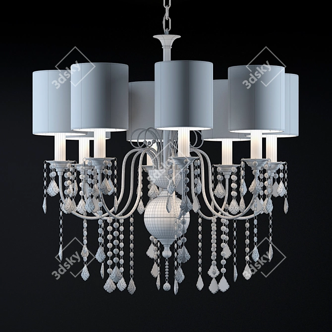 Elegant AIARDINI Giulietta Chandelier 3D model image 2