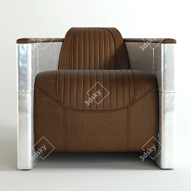 Sleek Aviator Tomcat Armchair 3D model image 2
