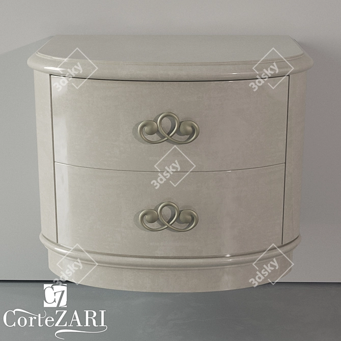 Elegant Giusy 437 Bedside Table 3D model image 1