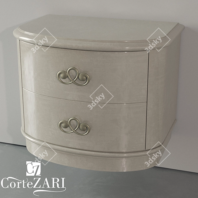 Elegant Giusy 437 Bedside Table 3D model image 2