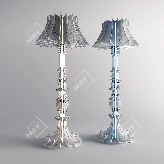 Elegant Acrylic Lamp - Josephine 3D model image 3