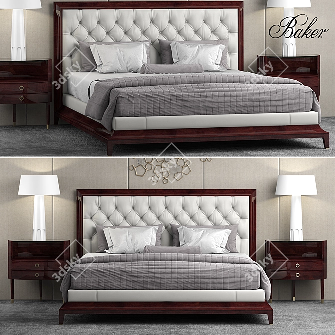 MODERNE Platform Bed 3D model image 1