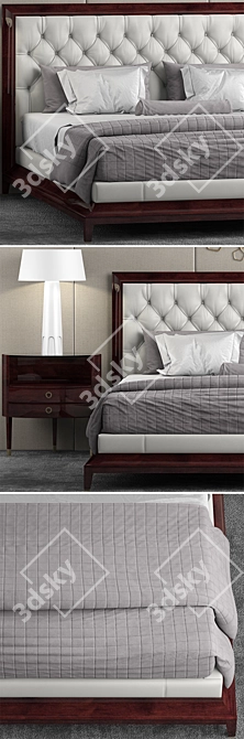MODERNE Platform Bed 3D model image 2