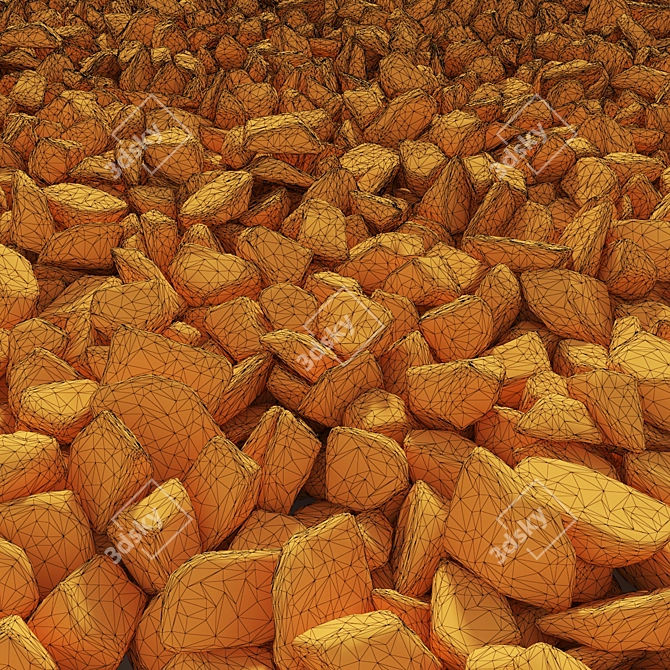 Stone Chip Road: High-Quality 3D Model 3D model image 3