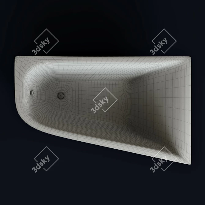 AM.PM Corner Bathtub - 560mm 3D model image 3